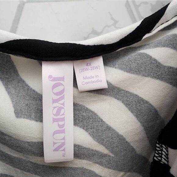 Nwt Joyspun Women's Plus Size Sleeveless Knit Chemise with Ruffle Hem, Size 4XL - Picture 9 of 9